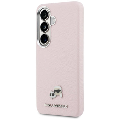 Θήκη MagSafe για Samsung Galaxy S26 S942, Karl Lagerfeld, Karl & Choupette Head's Pin, Ροζ