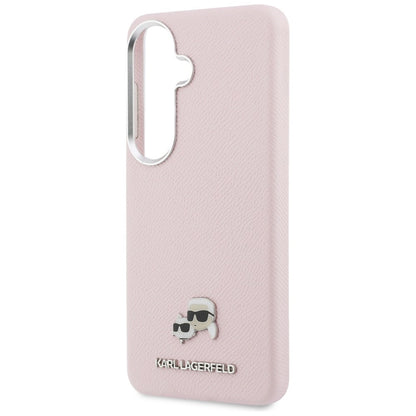 Θήκη MagSafe για Samsung Galaxy S26 S942, Karl Lagerfeld, Karl & Choupette Head's Pin, Ροζ