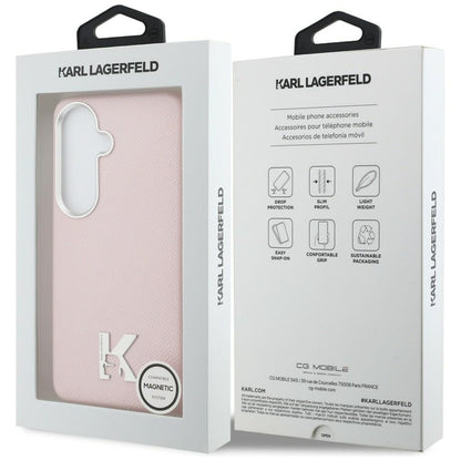 Θήκη MagSafe για Samsung Galaxy S26 S942, Karl Lagerfeld, Karl Head Logo, Ροζ
