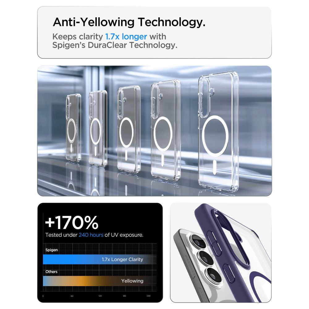 Θήκη MagSafe για Samsung Galaxy S26 S942, Spigen, Ultra Hybrid, Μωβ Σκούρο ACS11220