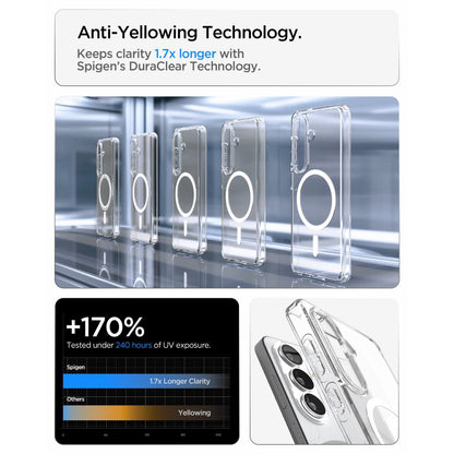 Θήκη MagSafe για Samsung Galaxy S26 S942, Spigen, Ultra Hybrid, Διάφανη Λευκή ACS10734