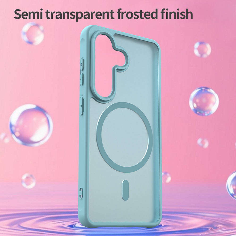 MagSafe Case for Samsung Galaxy S26 S942, Techsuit, HaloFrost II, Light Green