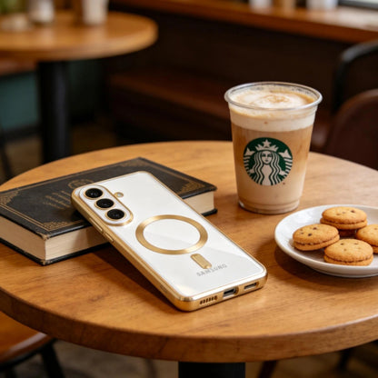 Θήκη MagSafe για Samsung Galaxy S26 S942, Techsuit, Luxury Crystal, Ασημί