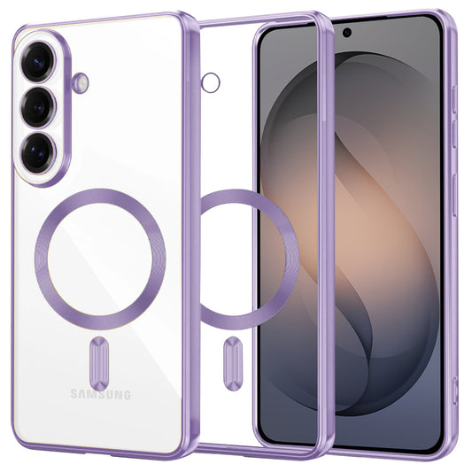 Θήκη MagSafe για Samsung Galaxy S26, Techsuit, Luxury Crystal, Ανοιχτό Μωβ