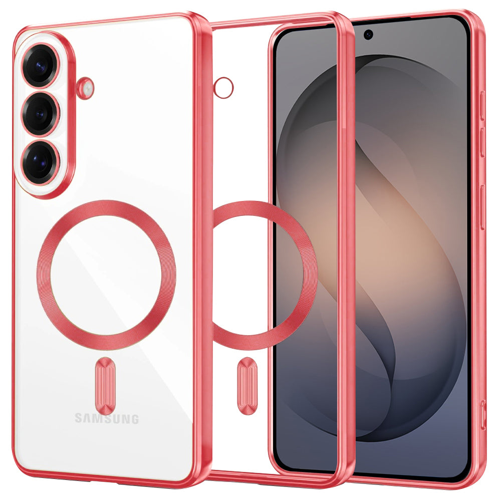 Θήκη MagSafe για Samsung Galaxy S26 S942, Techsuit, Luxury Crystal, Ροζ