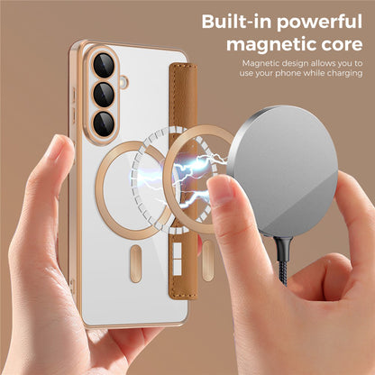 Θήκη MagSafe για Samsung Galaxy S26, Techsuit, SmartMag Book, Καφέ