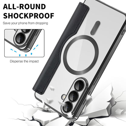 Θήκη MagSafe για Samsung Galaxy S26 S942, Techsuit, SmartMag Book, Μαύρο