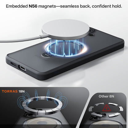 MagSafe Case for Samsung Galaxy S26, Torras, Ostand Spin, Black