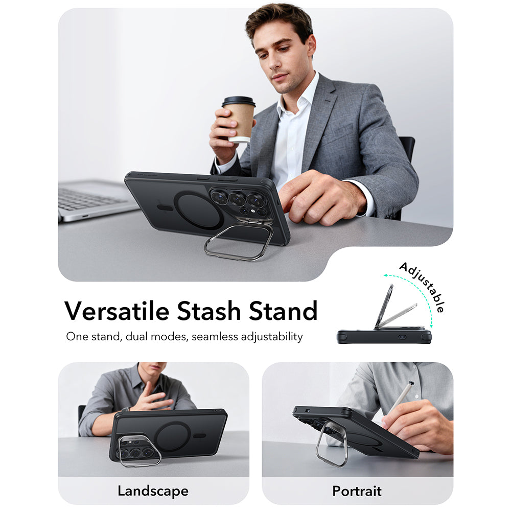 Θήκη MagSafe για Samsung Galaxy S26 Ultra, ESR, Classic Hybrid Kickstand, Ματ Μαύρη