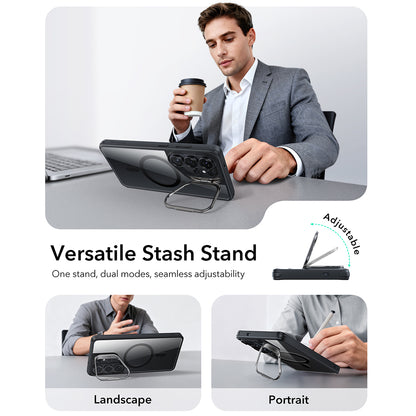 Θήκη MagSafe για Samsung Galaxy S26 Ultra, ESR, Classic Hybrid Kickstand, Διάφανη Μαύρη