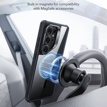 Θήκη MagSafe για Samsung Galaxy S26 Ultra, ESR, Classic Hybrid Kickstand, Διάφανη Μαύρη