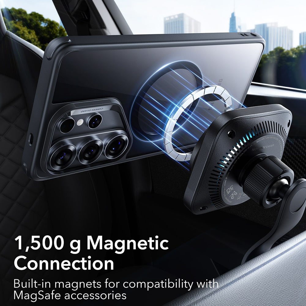 MagSafe Case for Samsung Galaxy S26 Ultra, ESR, Classic Hybrid, Black Transparent