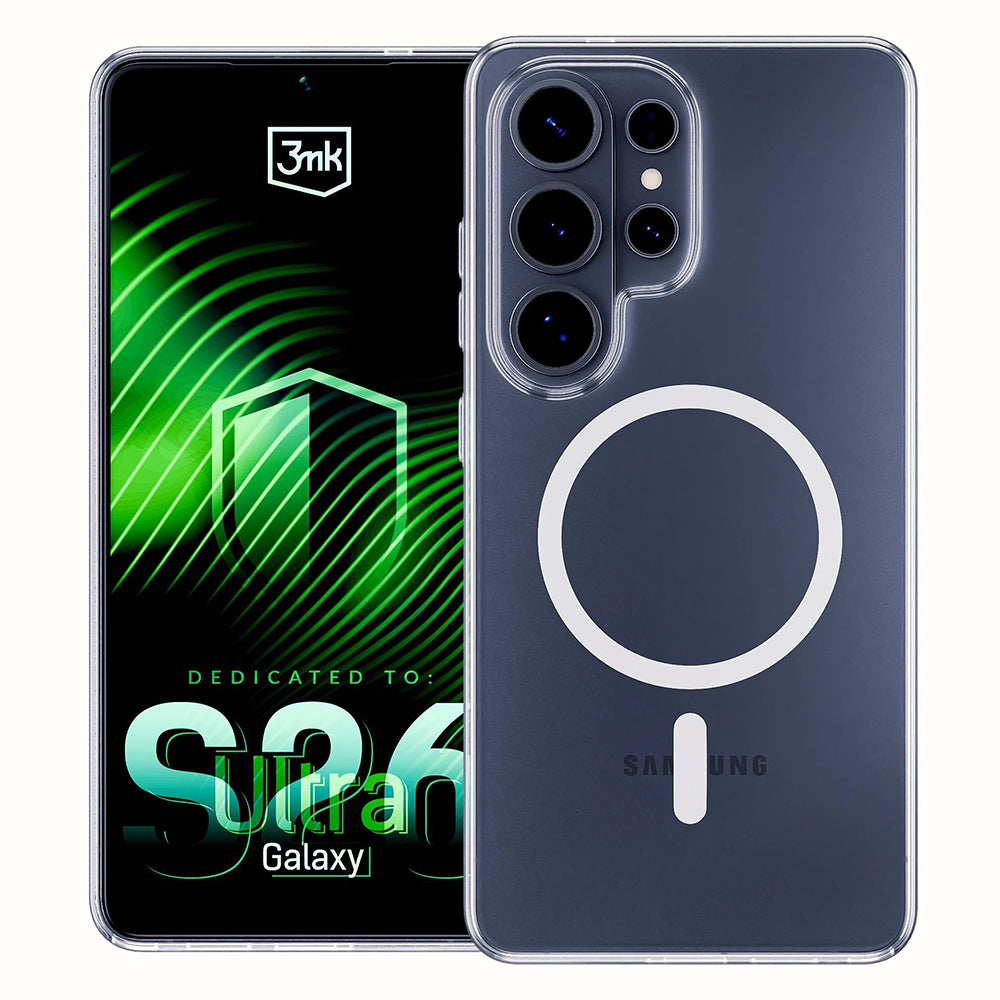 Θήκη MagSafe για Samsung Galaxy S26 Ultra S948, 3MK, Clear MagCase, Διαφανής