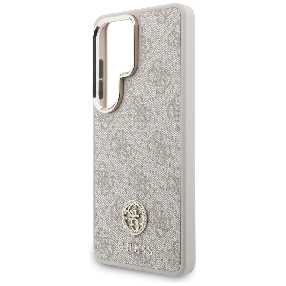 Θήκη MagSafe για Samsung Galaxy S26 Ultra S948, GUESS, 4G Big Rhinestone Triangle Strap, Ροζ