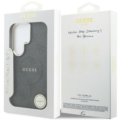 Θήκη MagSafe για Samsung Galaxy S26 Ultra S948, Guess, 4G Embossed Ring, Μαύρη