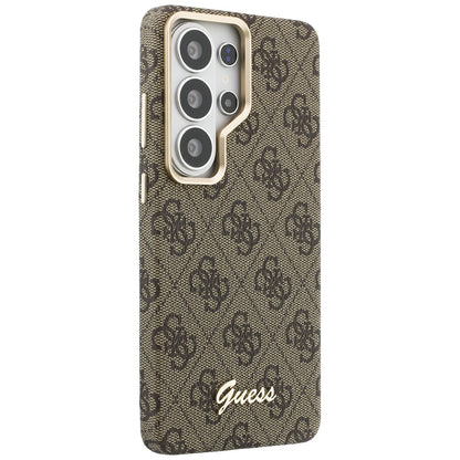 Θήκη MagSafe για Samsung Galaxy S26 Ultra S948, Guess, 4G Script Logo, Καφέ