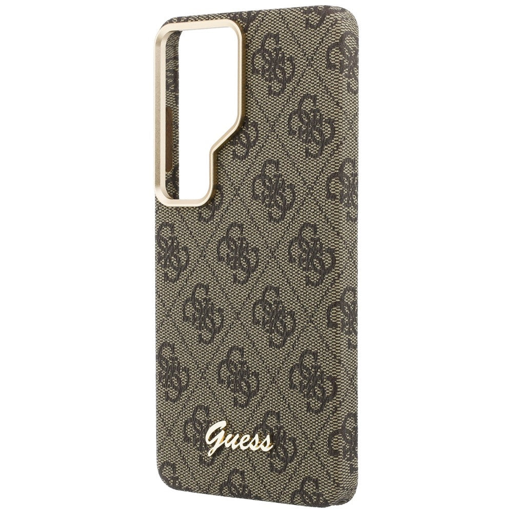 Θήκη MagSafe για Samsung Galaxy S26 Ultra S948, Guess, 4G Script Logo, Καφέ