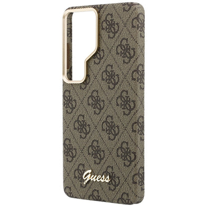 Θήκη MagSafe για Samsung Galaxy S26 Ultra S948, Guess, 4G Script Logo, Καφέ