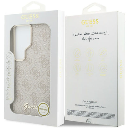Θήκη MagSafe για Samsung Galaxy S26 Ultra S948, Guess, 4G Script Logo, Ροζ