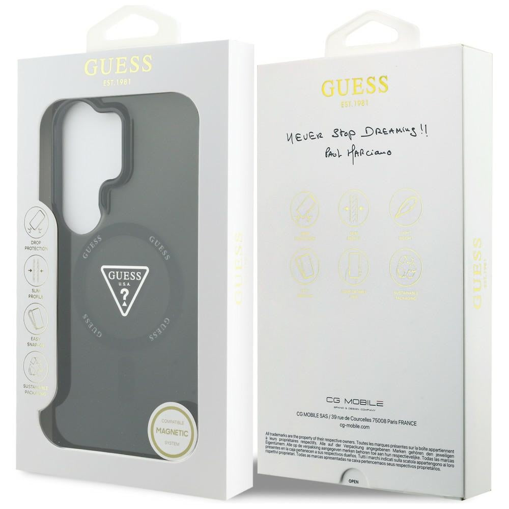Θήκη MagSafe για Samsung Galaxy S26 Ultra S948, Guess, IML Gradient Triangle Logo, Μαύρη