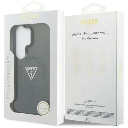Θήκη MagSafe για Samsung Galaxy S26 Ultra S948, Guess, IML Gradient Triangle Logo, Μαύρη