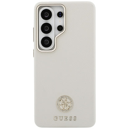 Θήκη MagSafe για Samsung Galaxy S26 Ultra S948, Guess, Rhinestone Round Logo, Μπεζ