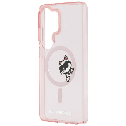 Θήκη MagSafe για Samsung Galaxy S26 Ultra S948, Karl Lagerfeld, IML Choupette Peekaboo Logo, Ροζ