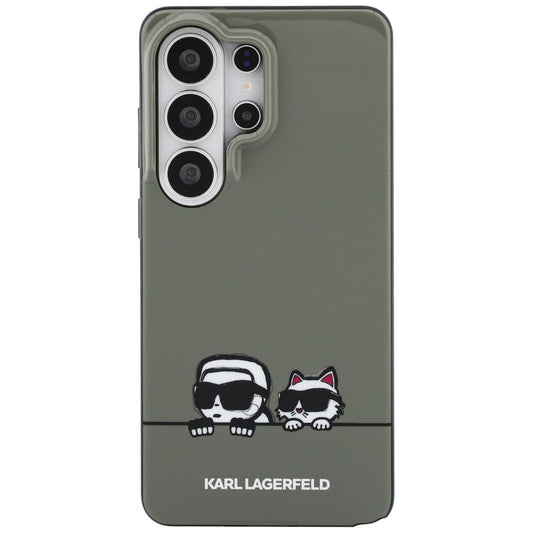 Θήκη MagSafe για Samsung Galaxy S26 Ultra S948, Karl Lagerfeld, IML Karl & Choupette Peekaboo Logo, Μαύρη