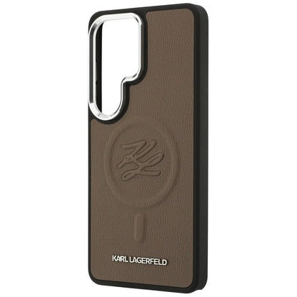 MagSafe Case for Samsung Galaxy S26 Ultra S948, Karl Lagerfeld, Initial Logo Debossed, Brown