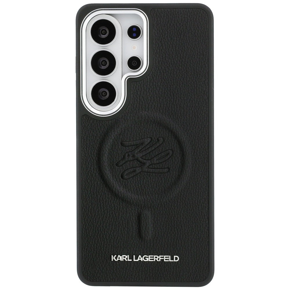 MagSafe Case for Samsung Galaxy S26 Ultra S948, Karl Lagerfeld, Initial Logo Debossed, Black