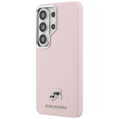 MagSafe Case for Samsung Galaxy S26 Ultra S948, Karl Lagerfeld, Karl & Choupette Head's Pin, Pink