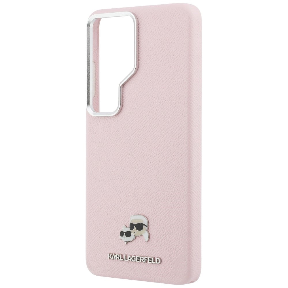MagSafe Case for Samsung Galaxy S26 Ultra S948, Karl Lagerfeld, Karl & Choupette Head's Pin, Pink