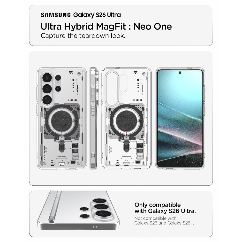 Θήκη MagSafe για Samsung Galaxy S26 Ultra S948, Spigen, Ultra Hybrid Neo One, Διάφανη ACS11206