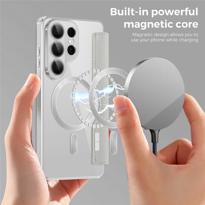 Θήκη MagSafe για Samsung Galaxy S26 Ultra, Techsuit, SmartMag Book, Γκρι