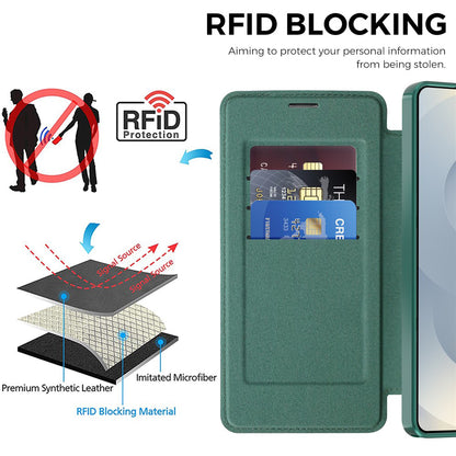 Θήκη MagSafe για Samsung Galaxy S26 Ultra, Techsuit, SmartMag Book, Πράσινη