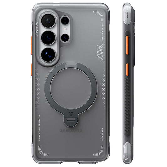 Θήκη MagSafe για Samsung Galaxy S26 Ultra, Torras, Ostand Spin Air, Γκρι