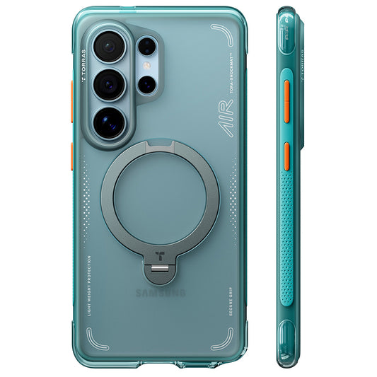 Θήκη MagSafe για Samsung Galaxy S26 Ultra, Torras, Ostand Spin Air, Πράσινη