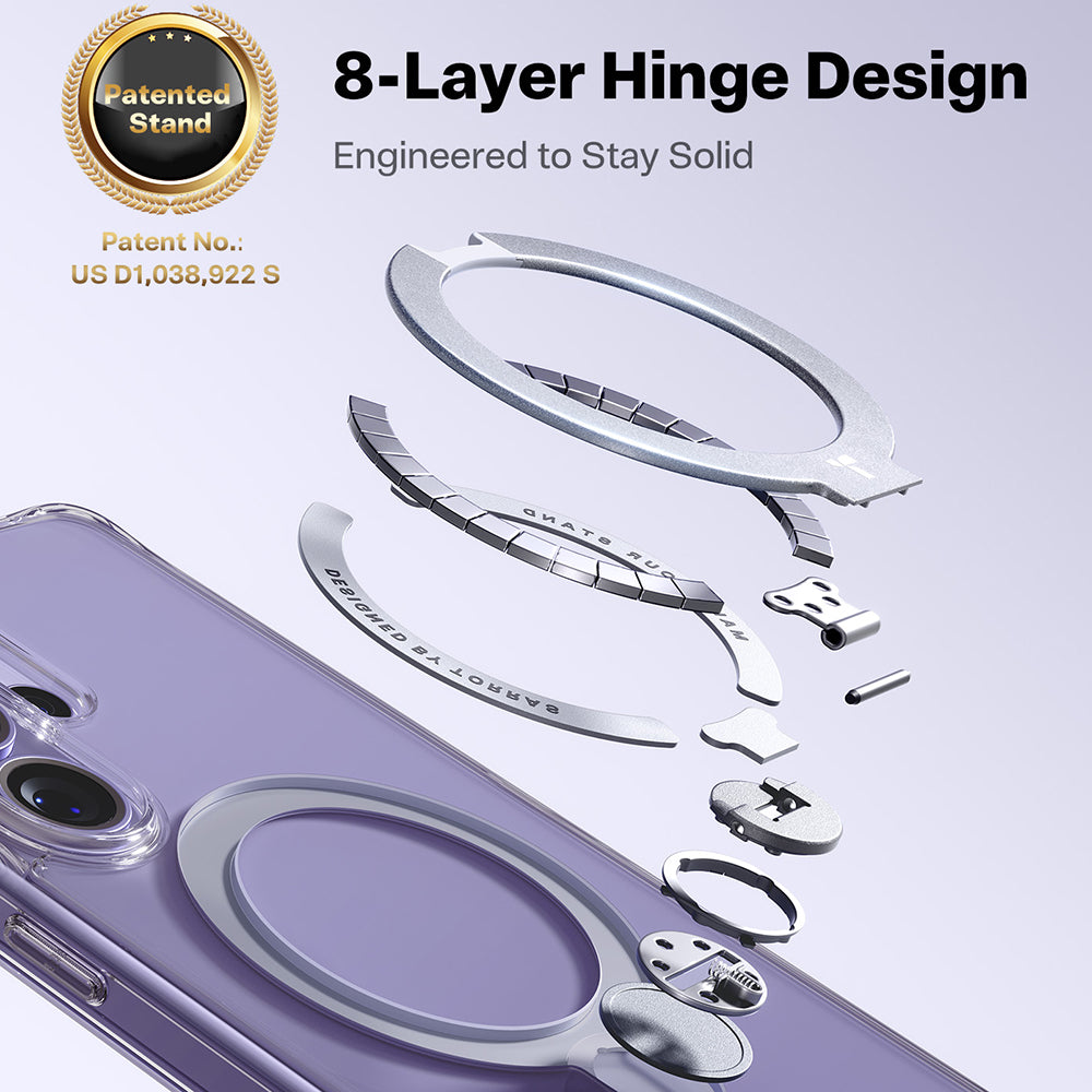 MagSafe Case for Samsung Galaxy S26 Ultra, Torras, Ostand Spin, Transparent