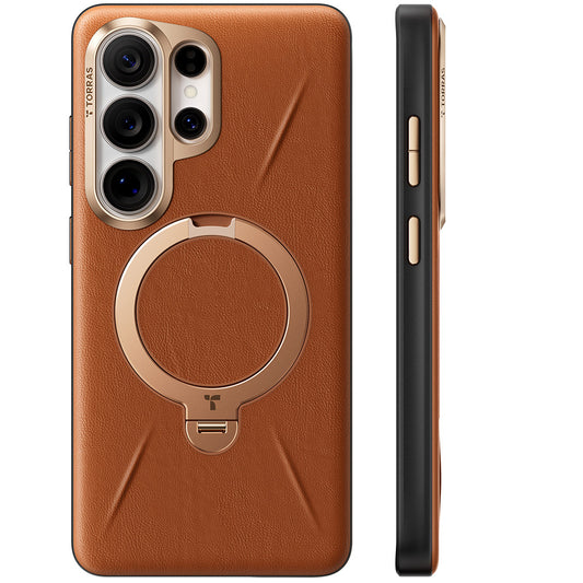 Θήκη MagSafe για Samsung Galaxy S26 Ultra, Torras, QPRO Leather, Καφέ