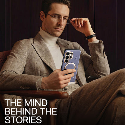 Θήκη MagSafe για Samsung Galaxy S26 Ultra, Torras, QPRO Leather, Μοβ