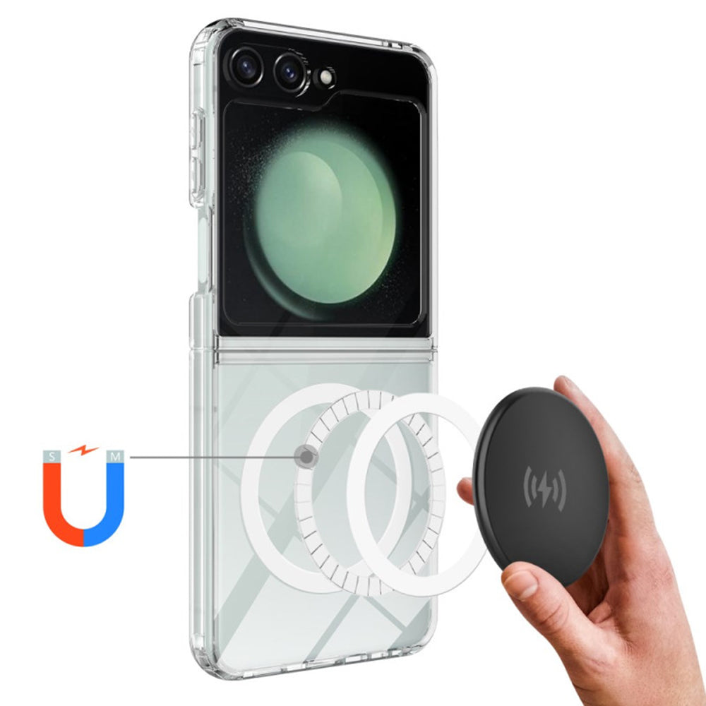 Θήκη MagSafe για Samsung Galaxy Z Flip7 FE F761 / Z Flip6 F741, Techsuit, Pro, Διαφανής