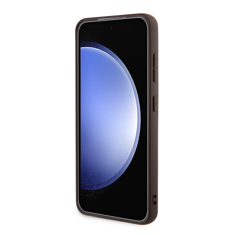 Θήκη MagSafe για Samsung Galaxy Z Flip7 F766, Guess, 4G Collection, Καφέ