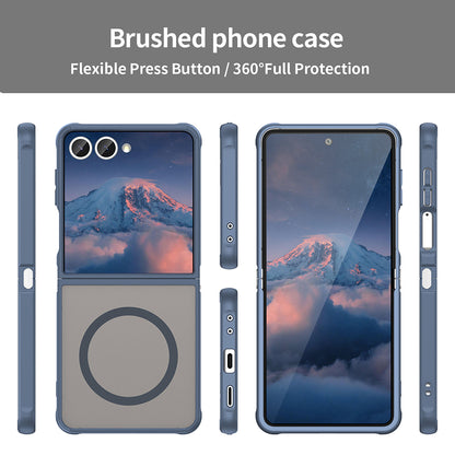 Θήκη MagSafe για Samsung Galaxy Z Flip7 F766, Techsuit, HaloFrost II, Μπλε Σκούρο