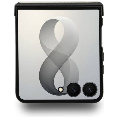 Θήκη MagSafe για Samsung Galaxy Z Flip8 F776, Guess, Ring Stand Grained Classic Logo, Μπεζ