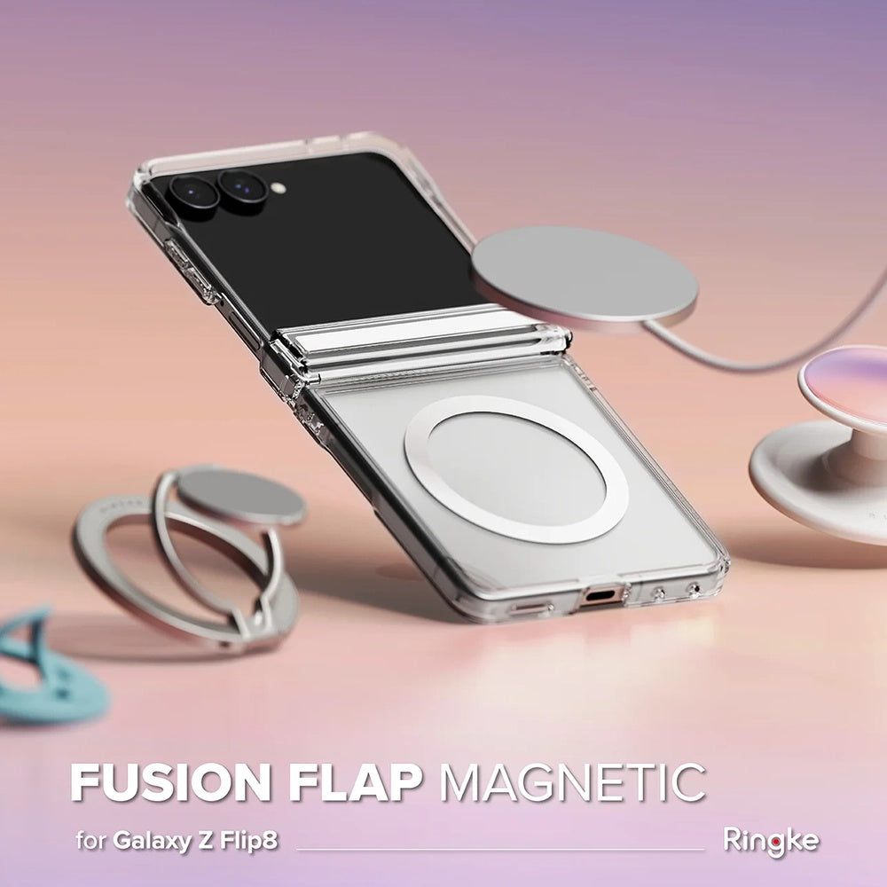 Θήκη MagSafe για Samsung Galaxy Z Flip8 F776, Ringke, Fusion Flap, Διαφανής
