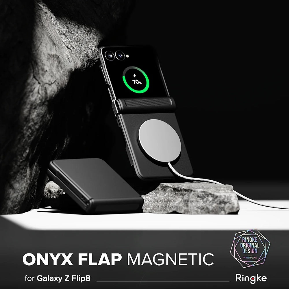 Θήκη MagSafe για Samsung Galaxy Z Flip8 F776, Ringke, Onyx Flap, Μαύρο