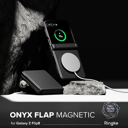 Θήκη MagSafe για Samsung Galaxy Z Flip8 F776, Ringke, Onyx Flap, Μαύρο
