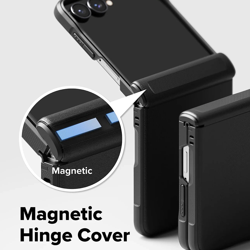 Θήκη MagSafe για Samsung Galaxy Z Flip8 F776, Ringke, Onyx Flap, Μαύρο