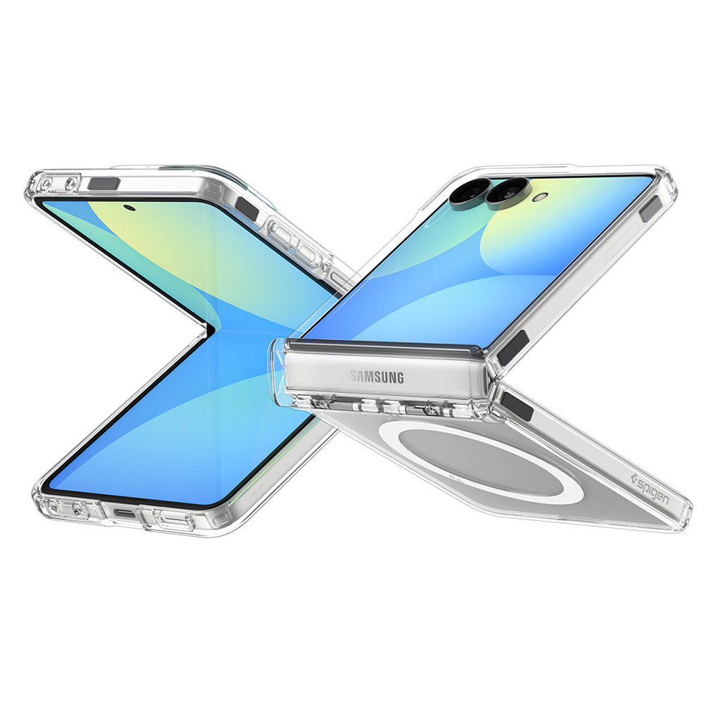 Θήκη MagSafe για Samsung Galaxy Z Flip8 F776, Spigen, Ultra Hybrid Pro, Διαφανές Λευκό ACS11524