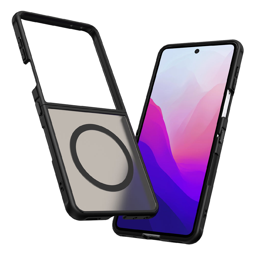 Θήκη MagSafe για Samsung Galaxy Z Flip8 F776, Techsuit, HaloFrost II, Μαύρο